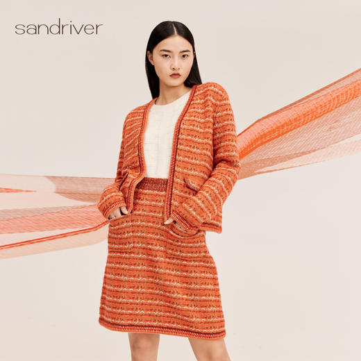 羊绒桑蚕丝小香风女半裙SJF95W491A 商品图2