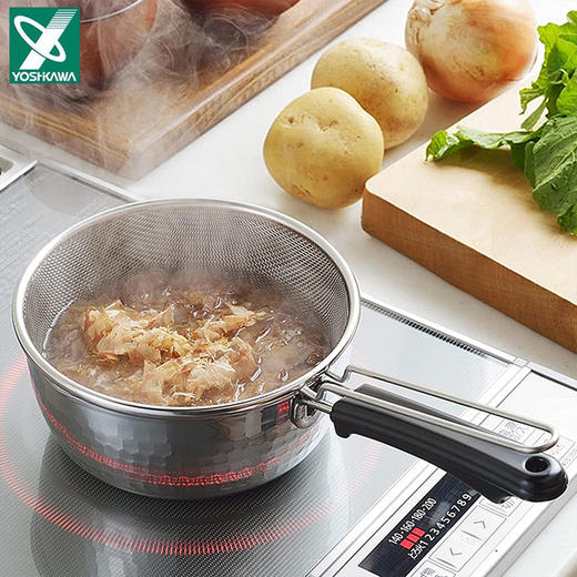 吉川YOSHIKAWA日本进口304不锈钢雪平锅捞面网 漏网 筛网 商品图1