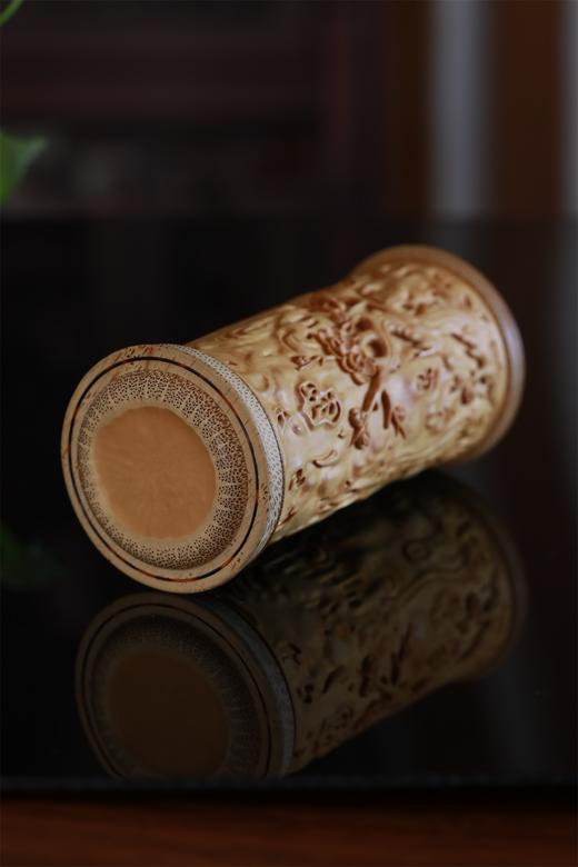 梅花°黄杨木精工茶叶罐 商品图4