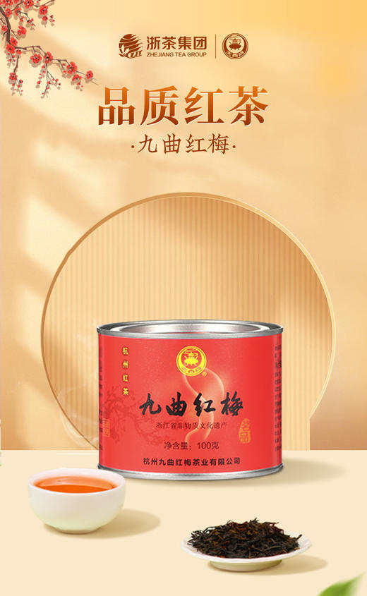 九曲红梅茗品一级100g单罐 商品图0