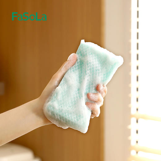 FaSoLa 双面百洁布海绵擦 厨房清洁用品加厚刷锅洗碗去污海绵 商品图6