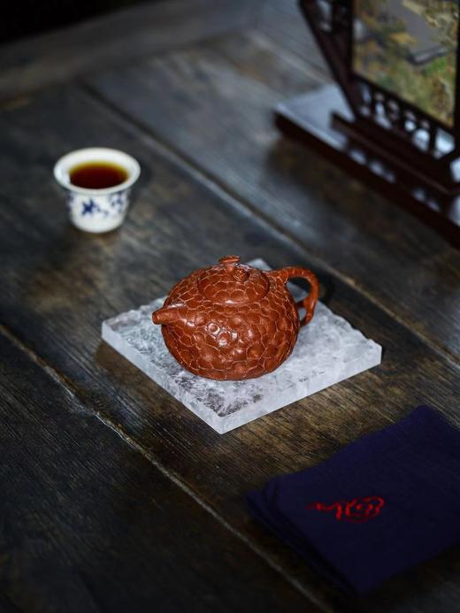 【青山特惠】全手工大红袍朱泥供春紫砂壶 150cc 王文浩（高工） 商品图8