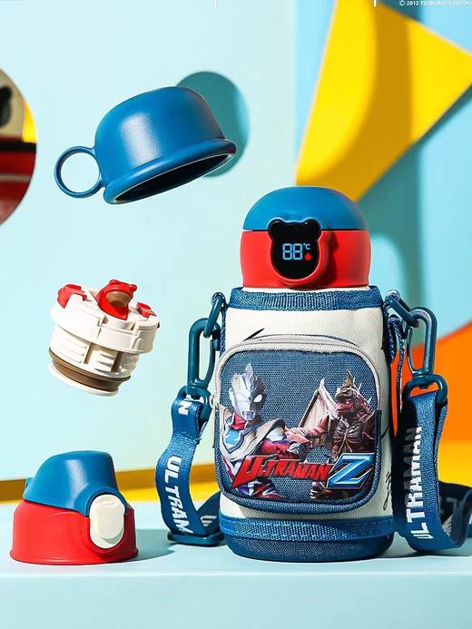 9楼母婴生活馆 BEDDYBEAR杯具熊儿童智能显温保温杯奥特曼联名大容量三盖水壶630mL 吊牌价：238元 活动价：198元 商品图3