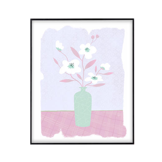 多喜爱布艺装饰画 小清新法式风抽象花卉组合挂画cs 商品图7