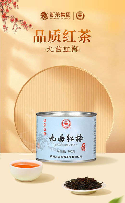 九曲红梅茗品特二级100g单罐 商品图0