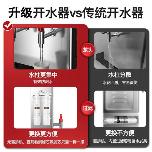 30升3000瓦220V开水器商用饮水机全自动电热水机烧水器电热饮水机办公室学校饮水机不锈钢工厂烧水炉 【无过滤】30L/H供35人/220V2kw活动中 全新升级版 商品图5