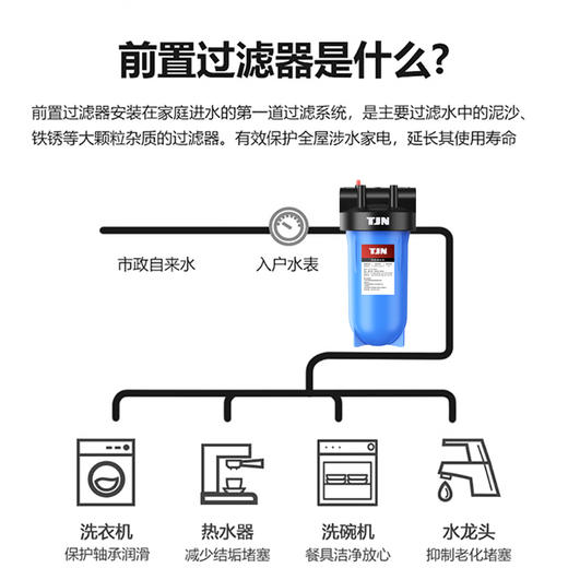 特洁恩BM26大蓝瓶中央净水机全屋过滤自来水大流量 商品图1