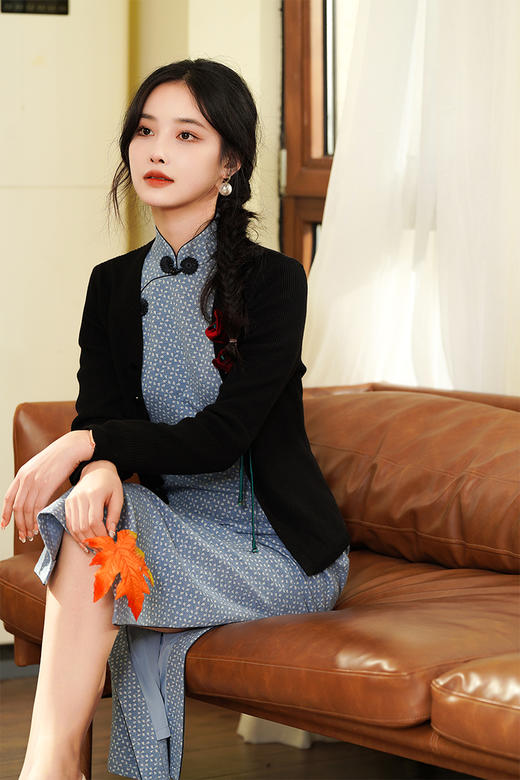 逸红颜明月优选#<爆款三团>『晚盈』让人无法抗拒的立体马蹄莲针织开衫，千金归来既视感！ 商品图2