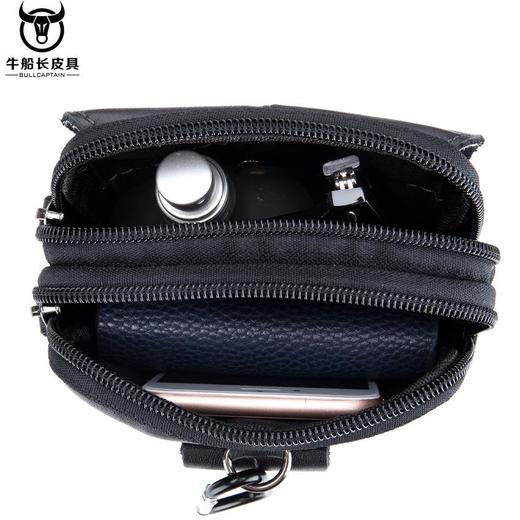 牛船长皮具真皮男穿皮带手机包头层牛皮裤头皮带多功能弹弓包 商品图3