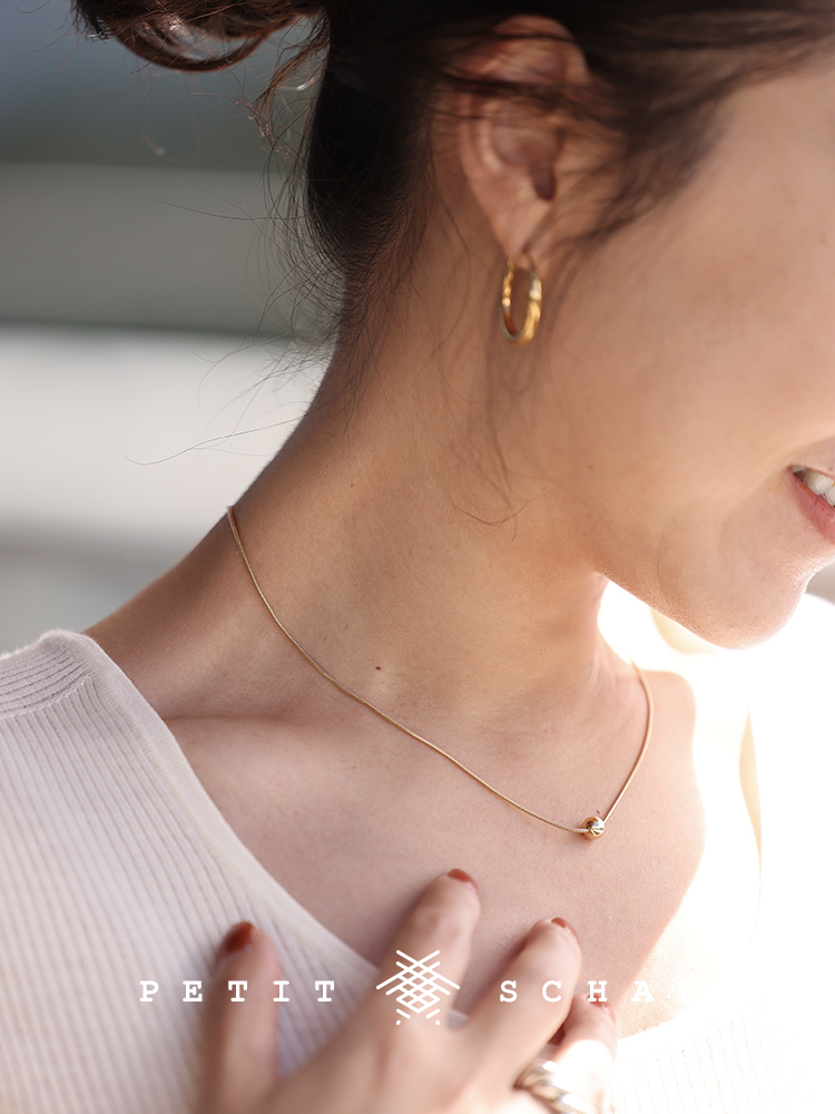 PETIT SCHAN小闪 JEW#015 not much if any 若有若无 意大利进口极细项链 蛇骨链银球素链/锁骨链
