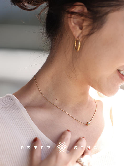 PETIT SCHAN小闪 JEW#015 not much if any 若有若无 意大利进口极细项链 蛇骨链银球素链/锁骨链 商品图0