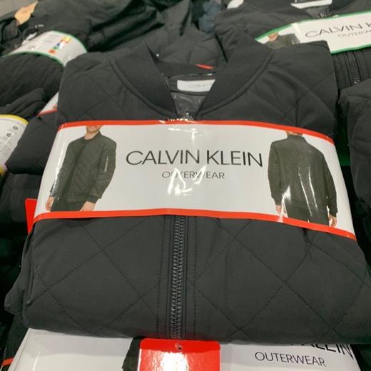 Calvin Klein/ CK 春秋季男士简约休闲棒球领飞行员夹克外套，面料舒适菱形格子设计，上身帅气有型经典款万能百搭！美国代购，无中文标签，介意慎拍  M 商品图1