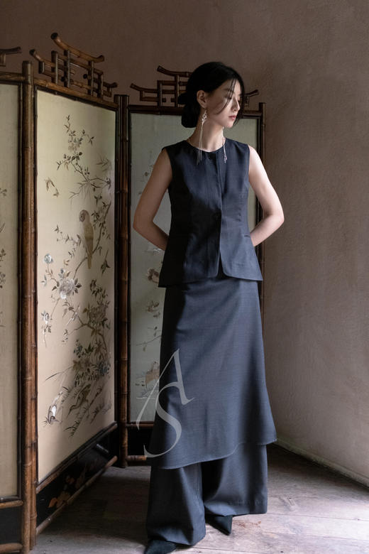 Ruohan 灰色精仿羊毛马甲 商品图0