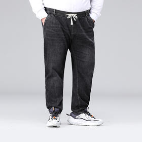 特大码【新款DWP】大依优型大码松紧腰牛仔裤加肥加大胖子大号裤子男长裤肥佬