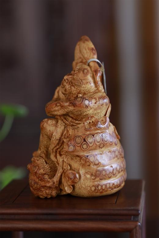 金蝉罗汉°竹雕摆件12*9cm 商品图1