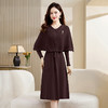 HR WX315-19气质时尚优雅修身显瘦高腰字连衣裙套装 商品缩略图3
