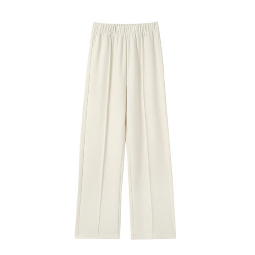 「四色可选！绵绵日常裤」女士休闲裤秋冬纯色直筒裤 高腰垂感软糯舒适宽松直筒长裤下装 商品图4