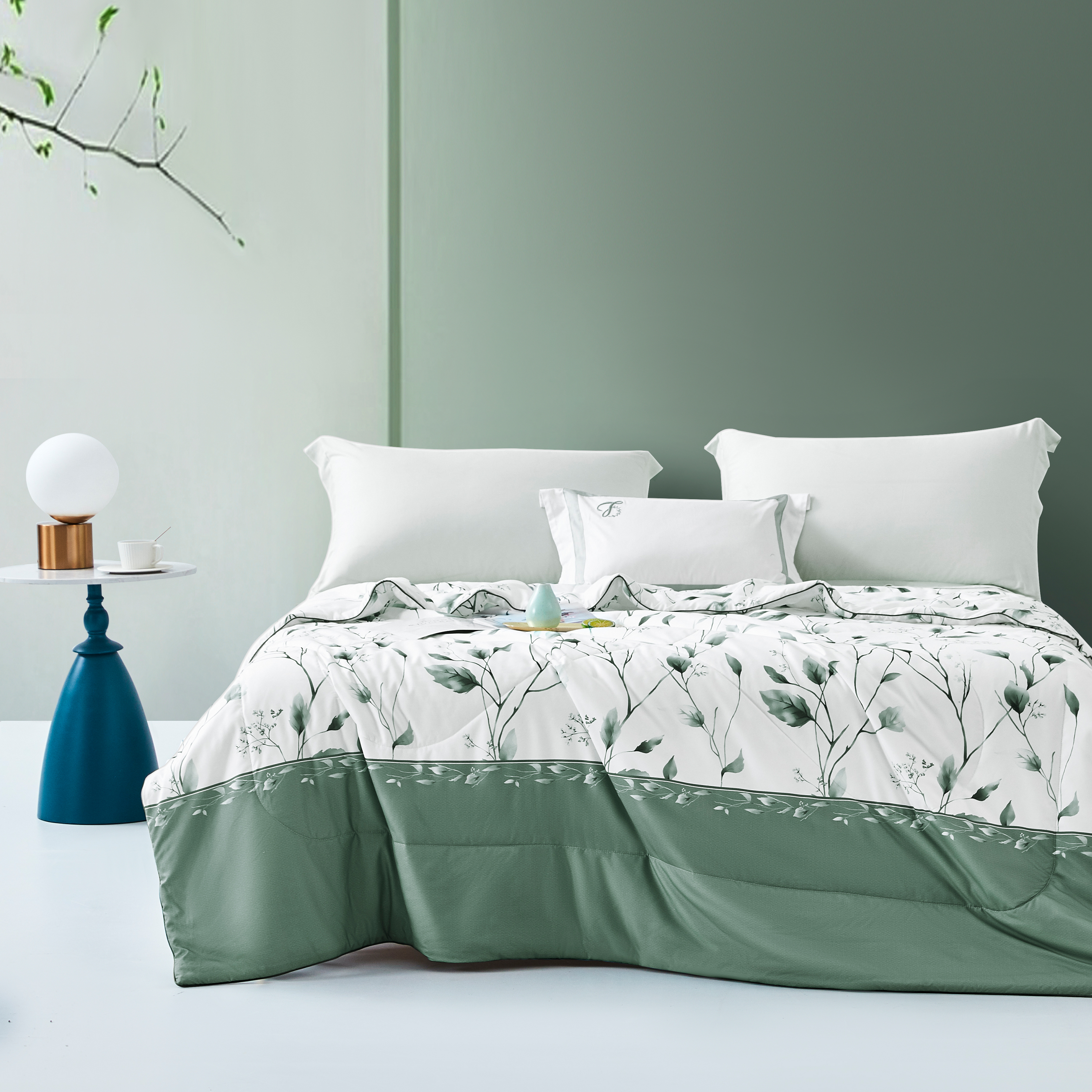 梦洁 水洗 抗菌夏被（青枝蔓）200*230cm 500g