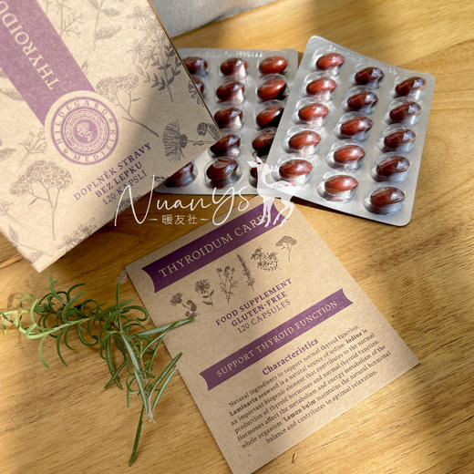 【甲状腺自橪方案平蘅俢复 莼植 葆养和防】甲状腺胶囊 120粒  圣希尔德佳德 捷克 商品图2
