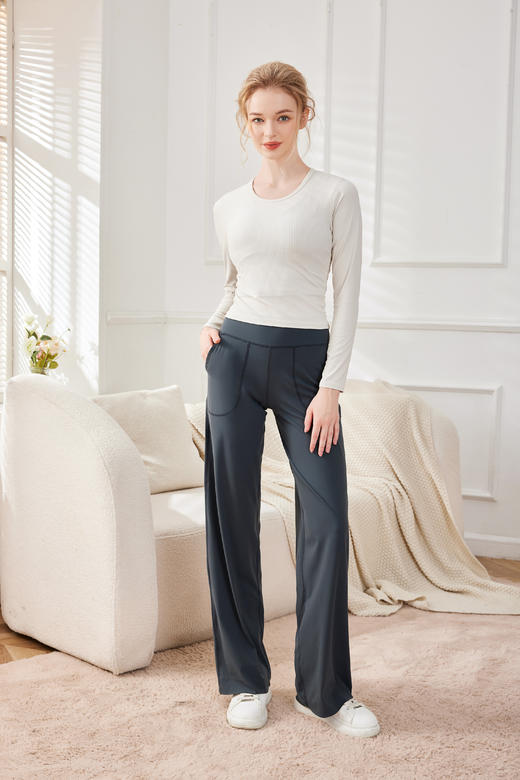 哈瓦塔新款宽松运动阔腿裤H321130 商品图8