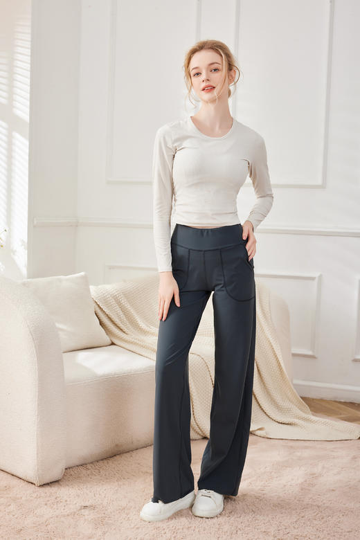 哈瓦塔新款宽松运动阔腿裤H321130 商品图9