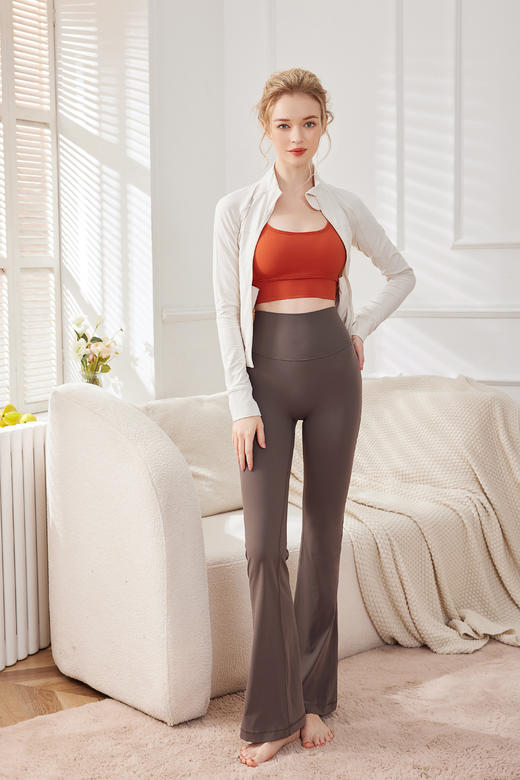 哈瓦塔无尺码高腰微喇运动裤 商品图6