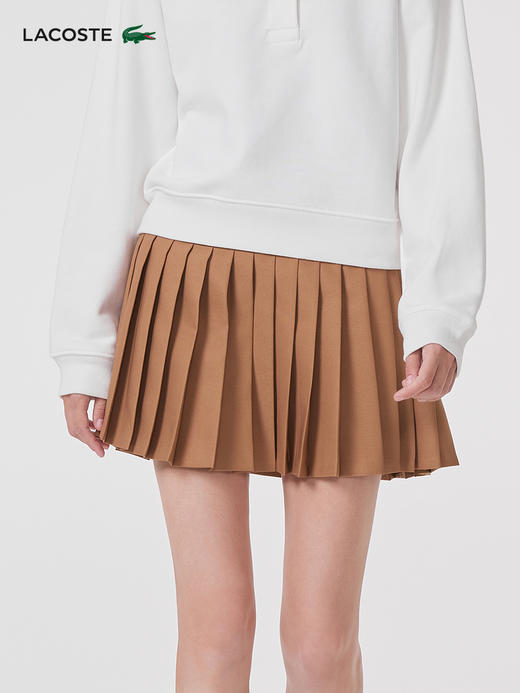 【海南专供价】Lacoste法国鳄鱼女装新款时尚纽扣设计百褶裙短裙JF0760-98 商品图0