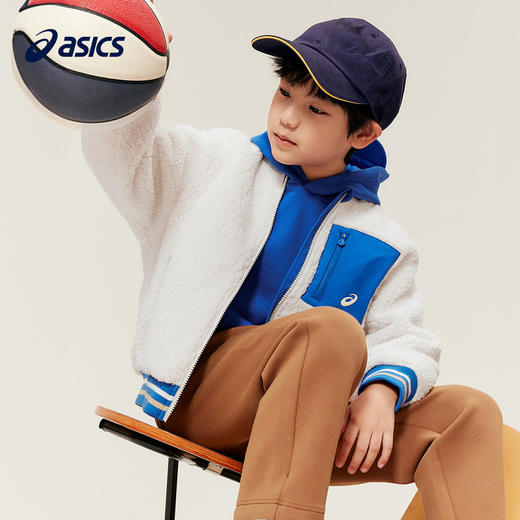 ASICS/亚瑟士童装便服2023冬季新款儿童保暖加绒棒球服运动外套 商品图1
