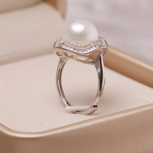 美裕 925银淡水珍珠戒指10-11mm 107237 商品图2