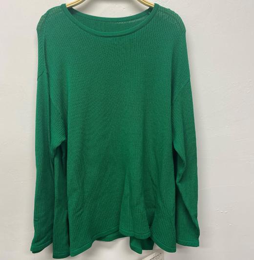 1FMZ圆领后车标纯色长袖毛织衫20825（绿A）DT79 秋季 564003000028 商品图0