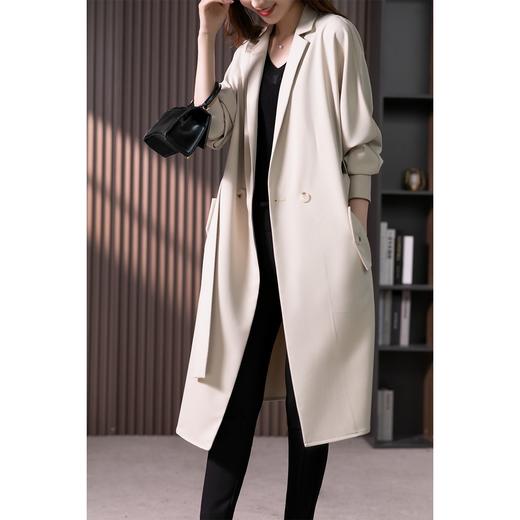 【现货7天】高级感气质风衣女长款2023春秋新款韩版收腰系带休闲百搭外套 商品图2