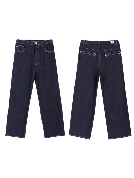 OADB/A23470A004/复古口袋牛仔裤 商品图4