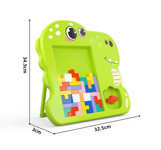 恐龙俄罗斯方块玩具积木拼图儿童益智思维训练动脑幼儿园早教玩具 商品图4