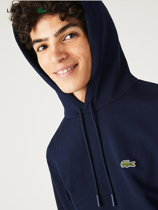 【海南专供价】Lacoste法国鳄鱼男装新款纯色休闲连帽衫运动卫衣SH2567-98 商品图1