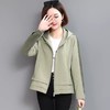 A556卫衣女宽松韩版2023春秋薄款带帽纯棉上衣百搭夹克开衫女士短外套 商品缩略图2