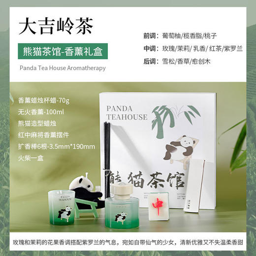 【熊猫茶馆】藏诗熊猫香薰蜡烛礼盒套装   香氛级香味礼品  三款香型可选 商品图6