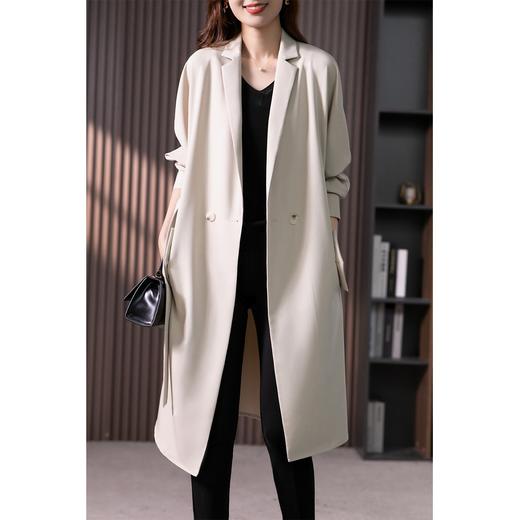 【现货7天】高级感气质风衣女长款2023春秋新款韩版收腰系带休闲百搭外套 商品图1
