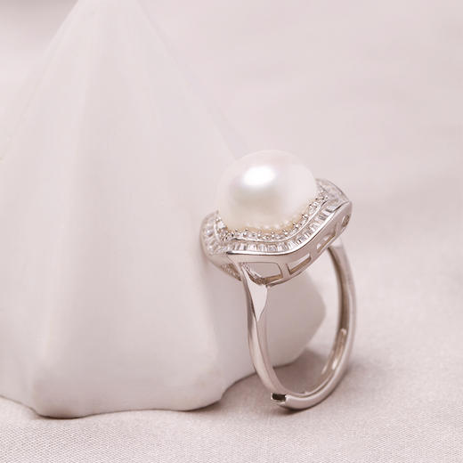 美裕 925银淡水珍珠戒指10-11mm 107237 商品图3