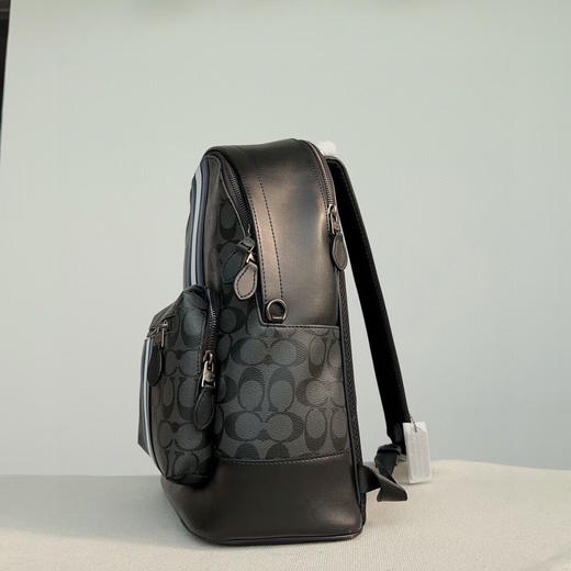 秋冬特惠💰650 蔻驰3001 PVC配头层牛皮，经典老花varsity条纹双肩包 商品图2