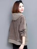 A556卫衣女宽松韩版2023春秋薄款带帽纯棉上衣百搭夹克开衫女士短外套 商品缩略图3