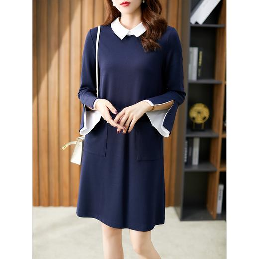 【现货7天】直筒假两件连衣裙女中长款2023夏季新款韩版个性气质显瘦裙子 商品图0