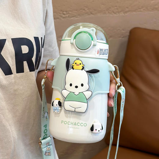 【三丽鸥儿童食品级316保温杯！】库洛米儿童保温杯女孩上学专用水杯316不锈钢杯子吸管女保温水壶。ry 商品图3