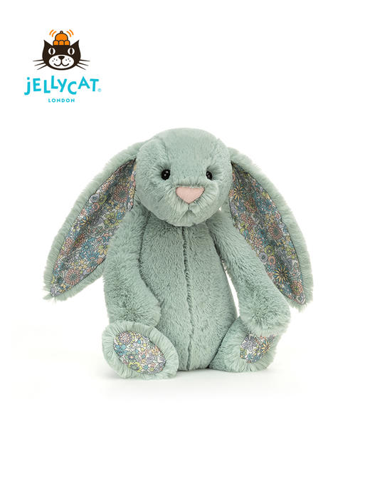 Jellycat 花耳朵系列 邦尼兔 青色 18cm 商品图3