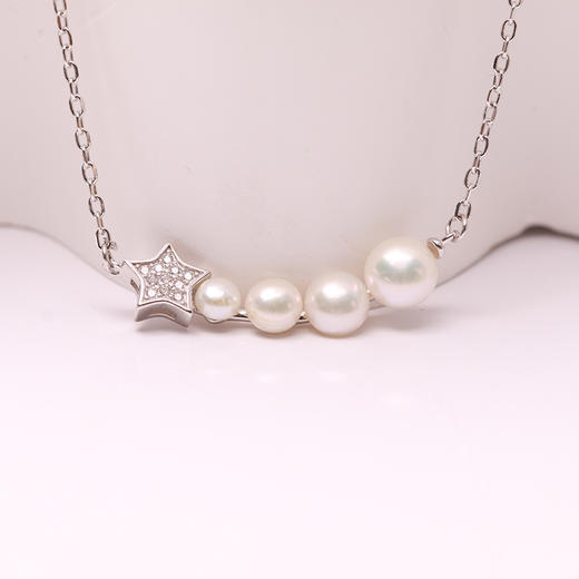 美裕 银925淡水珍珠链坠 3-6mm 107238 商品图2