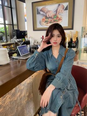 复古牛仔裙一上身，港风女神气质扑面而来~