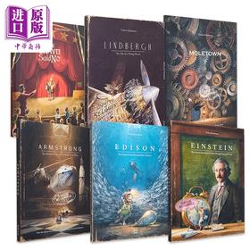 【中商原版】Torben Kuhlmann 英文原版插图文学本6册套装 爱因斯坦Einstein 爱迪生Edison 小老鼠历险记 Armstrong Lindbergh