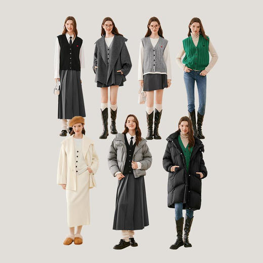 【严选】诗凡黎秋V领刺绣图案精致针织马甲SE9330561 商品图3