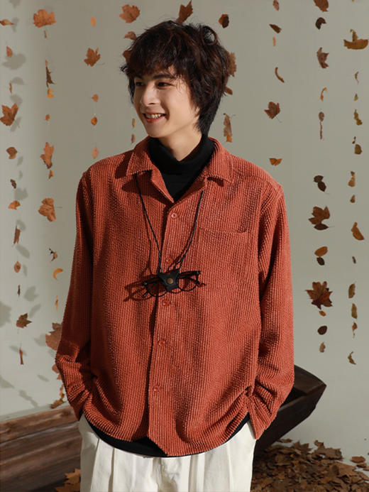 OADB/A14413A003/两面穿灯芯绒古巴领衬衫 商品图0