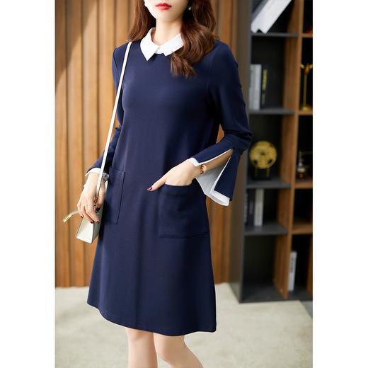 【现货7天】直筒假两件连衣裙女中长款2023夏季新款韩版个性气质显瘦裙子 商品图3