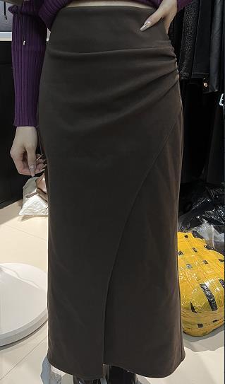 冬季派对复兴-褶皱开衩半裙 154577064 商品图0